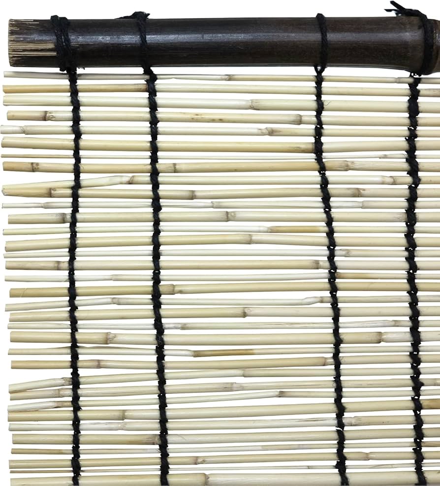 夏休みの宿題に是非❗️風格厳選天然竹長さ1m幅5〜6 cm10本即送 Amazon｜こだわりいぶし すだれ 約88×112㎝ 天然黒丸竹を使用